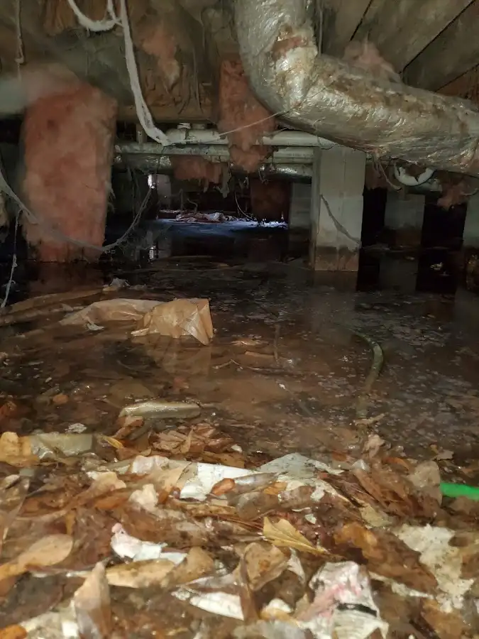 Crawl space flood assessment for Commercial Water Damage Restoration in Cottonwood